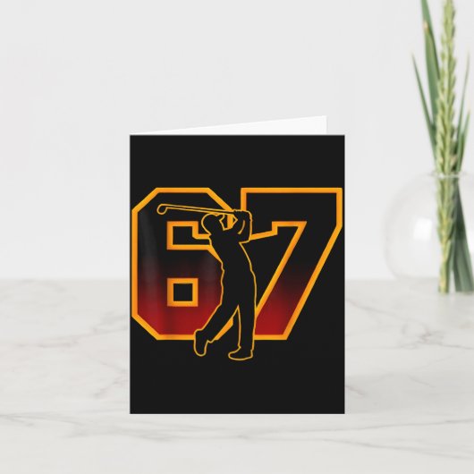 67 Brainrot Youth Golf Drip - Funny Kids 67  Kaart (Voorkant)