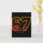 67 Brainrot Youth Golf Drip - Funny Kids 67  Kaart (Gele Bloem)