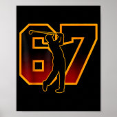 67 Brainrot Youth Golf Drip - Funny Kids 67  Poster (Voorkant)