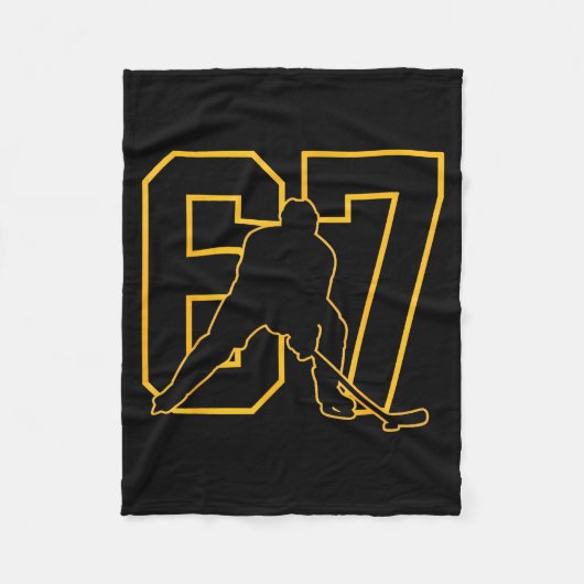 67 Brainrot Youth Ice Hockey Drip - Funny Kids 67  Fleece Deken (Voorkant)