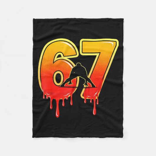 67 Brainrot Youth Wrestling Drip - Funny Kids 67  Fleece Deken (Voorkant)