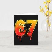 67 Brainrot Youth Wrestling Drip - Funny Kids 67 Kaart (Gele Bloem)