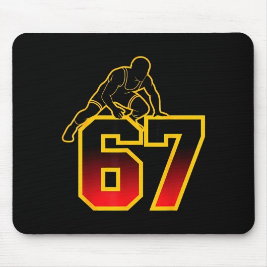 67 Brainrot Youth Wrestling Drip - Funny Kids 67  Muismat (Voorkant)