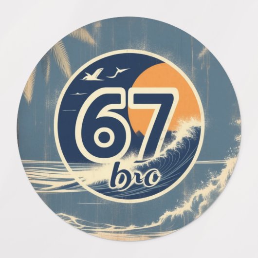67 bro surf stickers (Design 1)