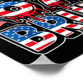 67 bruh amerikaanse vlag zes zeven grappig 4 juli poster (Hoek)