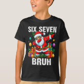 67 Bruh Christmas Cool Dabbing Santa Six Seven Mem T-shirt (Voorkant)