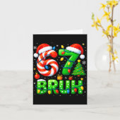 67 Bruh Christmas Shirt Funny Six Seven 6 7 Meme K Kaart (Gele Bloem)