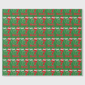 67 Bruh Funny Christmas Red and Green Santa Hat  Cadeaupapier (Vlak)