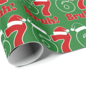 67 Bruh Funny Christmas Red and Green Santa Hat  Cadeaupapier (Rol Hoek)