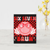 67 Bruh Funny Valentijnsdag Zes Zeven Meme Harten  Kaart (Gele Bloem)