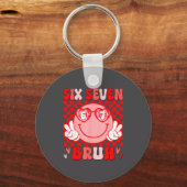 67 Bruh Funny Valentine Six Seven Meme Hearts 6 7  Sleutelhanger (Voorkant)