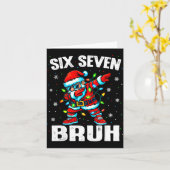 67 Bruh Kerstmis Six Seven Meme Dab Sinterklaas  Kaart (Gele Bloem)