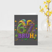 67 Bruh Mardi Gras Happy Mardi Gras  Kaart (Gele Bloem)