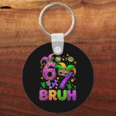 67 Bruh Mardi Gras Jester Mask New Orleans  Sleutelhanger (Voorkant)