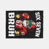67 Bruh Meme Christmas Football Santa Six Seven Fleece Deken (Voorkant (Horizontaal))