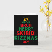 67 Bruh No Cap Skibidi Ohio Rizz Sigma Funny Gen A Kaart (Gele Bloem)