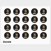 67 Bruh Sinterklaas Grappige Kerstmis 6 7 Meme Ker Ronde Sticker (Vel)