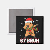 67 Bruh Six Seven Meme Capybara Christmas Kids Boy Magneet (Voorkant / Achterkant)