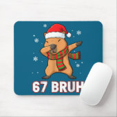 67 Bruh Six Seven Meme Capybara Christmas Kids Boy Muismat (Met muis)