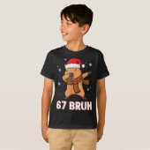 67 Bruh Six Seven Meme Capybara Christmas Kids Boy T-shirt (Voorkant volledig)