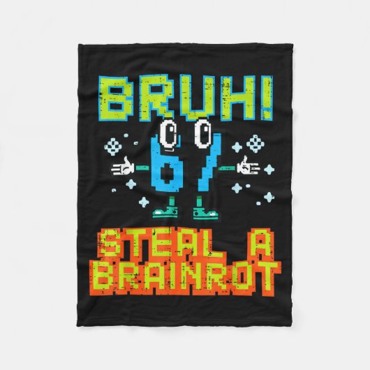 67 Bruh Steal A Brainrot Funny Meme 6 7 Boys Girl  Fleece Deken (Voorkant)