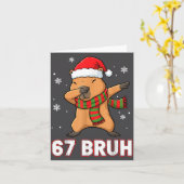 67 Bruh Zes Zeven Meme Capybara Kerst Kinderen Jon Kaart (Gele Bloem)