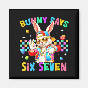 67 Bunny zegt zes zeven voor kinderen jongens meis Magneet