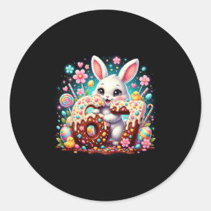 67 Bunny Zes Zeven 6 7 Pasen Dag Kinderen Ronde Sticker