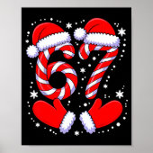 67 Candy Canes Santa  Poster (Voorkant)
