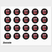 67 Candy Canes Santa Ronde Sticker (Vel)