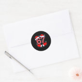 67 Candy Canes Santa Ronde Sticker (Envelop)