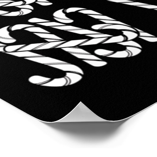 67 Candy Canes Tally Marks Xmas Long Sleeve Poster (Hoek)