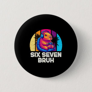 67 Capybara Grappig Zes Zeven Bruh Capybara Video  Ronde Button 5,7 Cm