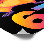 67 Capybara Six Seven Meme Animal Cool Capybara Da Poster (Hoek)