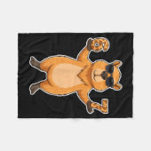 67 Capybara Sungles Gen Alpha Slang Funny Six Seve Fleece Deken (Voorkant (Horizontaal))