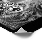 67 Cat Selfie With Alien Ufos Funny Cat Six Seven  Poster (Hoek)