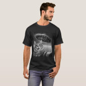 67 Cat Selfie With Alien Ufos Funny Cat Six Seven  T-shirt (Voorkant volledig)