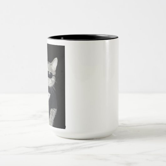 67 Cat Wearing Sunglasses Gen Alpha Funny Six Seve Mok (Midden)