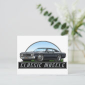 67_Chevelle_Black Briefkaart (Staand voorkant)