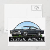 67_Chevelle_Black Briefkaart (Voorkant / Achterkant)