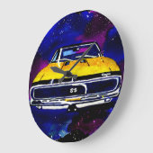 "67 Chevy Camaro SS" Waterverf Art Clock Square Grote Klok (Hoek)
