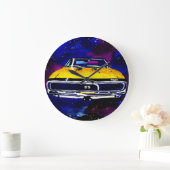 "67 Chevy Camaro SS" Waterverf Art Clock Square Grote Klok (Huis)