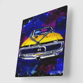 "67 Chevy Camaro SS" Waterverf Art Clock Square Vierkante Klok (Hoek)