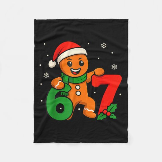 67 Christmas 6 7 Gingerbread 6-7 Meme Six Seven Bo Fleece Deken (Voorkant)
