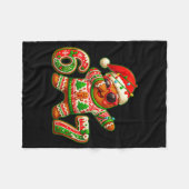 67 Christmas 6 7 Meme Gingerbread Man Xmas Pajamas Fleece Deken (Voorkant (Horizontaal))