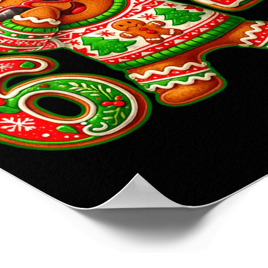 67 Christmas 6 7 Meme Gingerbread Man Xmas Pajamas Poster (Hoek)