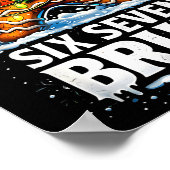 67 Christmas 6 7 Meme Gingerbread Man Xmas Pajamas Poster (Hoek)