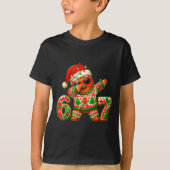 67 Christmas 6 7 Meme Gingerbread Man Xmas Pajamas T-shirt (Voorkant)
