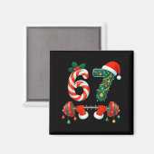 67 Christmas 6 7 Meme Gym Workout Fitness Men Wome Magneet (Voorkant / Achterkant)