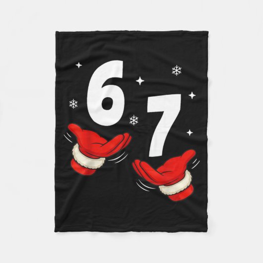 67 Christmas 6 7 Meme Hands 6-7 Pajamas Six Seven  Fleece Deken (Voorkant)
